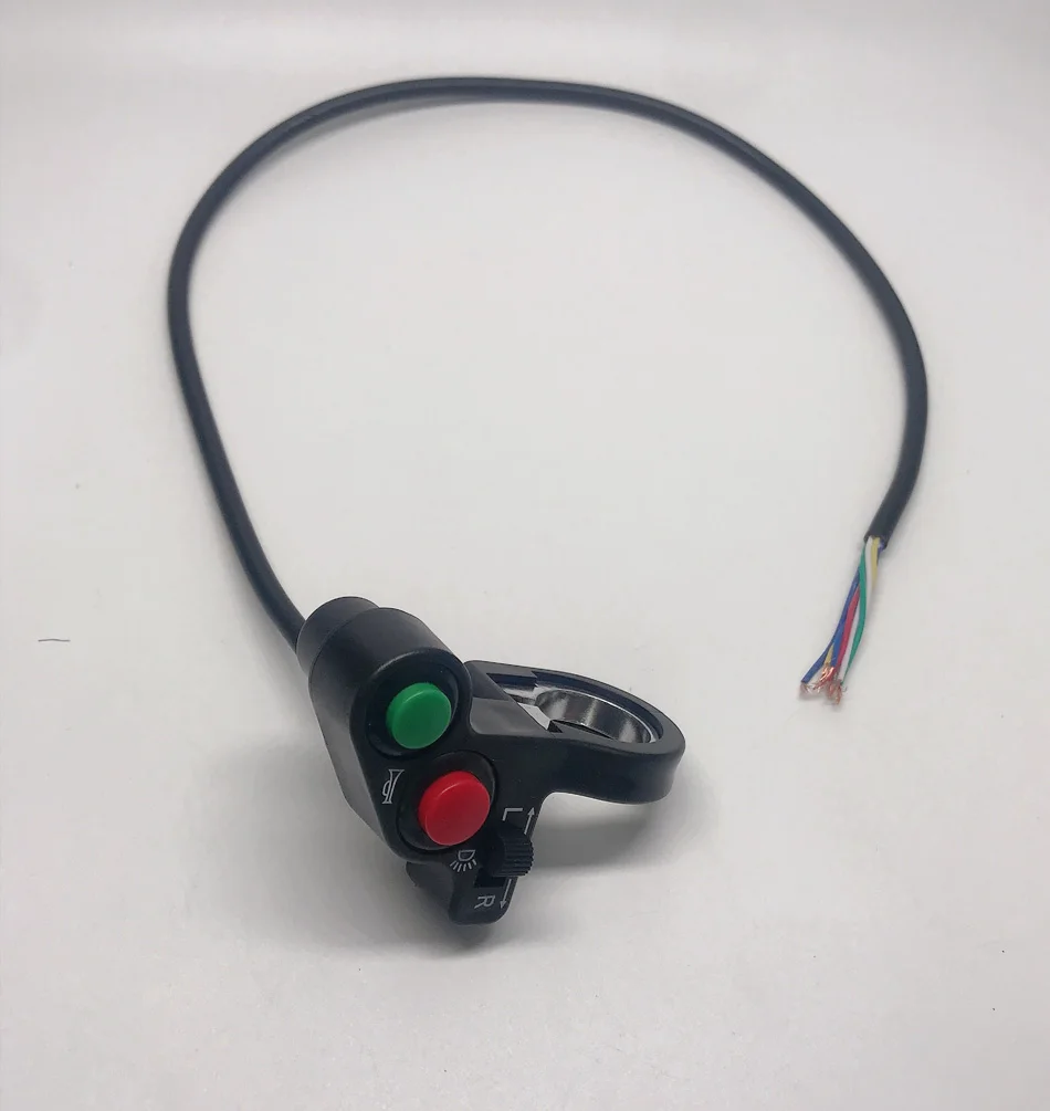 Interrupteur à Bascule Universel Pour Vélo électrique – Guidon 22,5mm, Câble 1,5m, Marche/arrêt Pour Phare Et Assistance