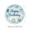 Blue paper plate 7inch 15pcs