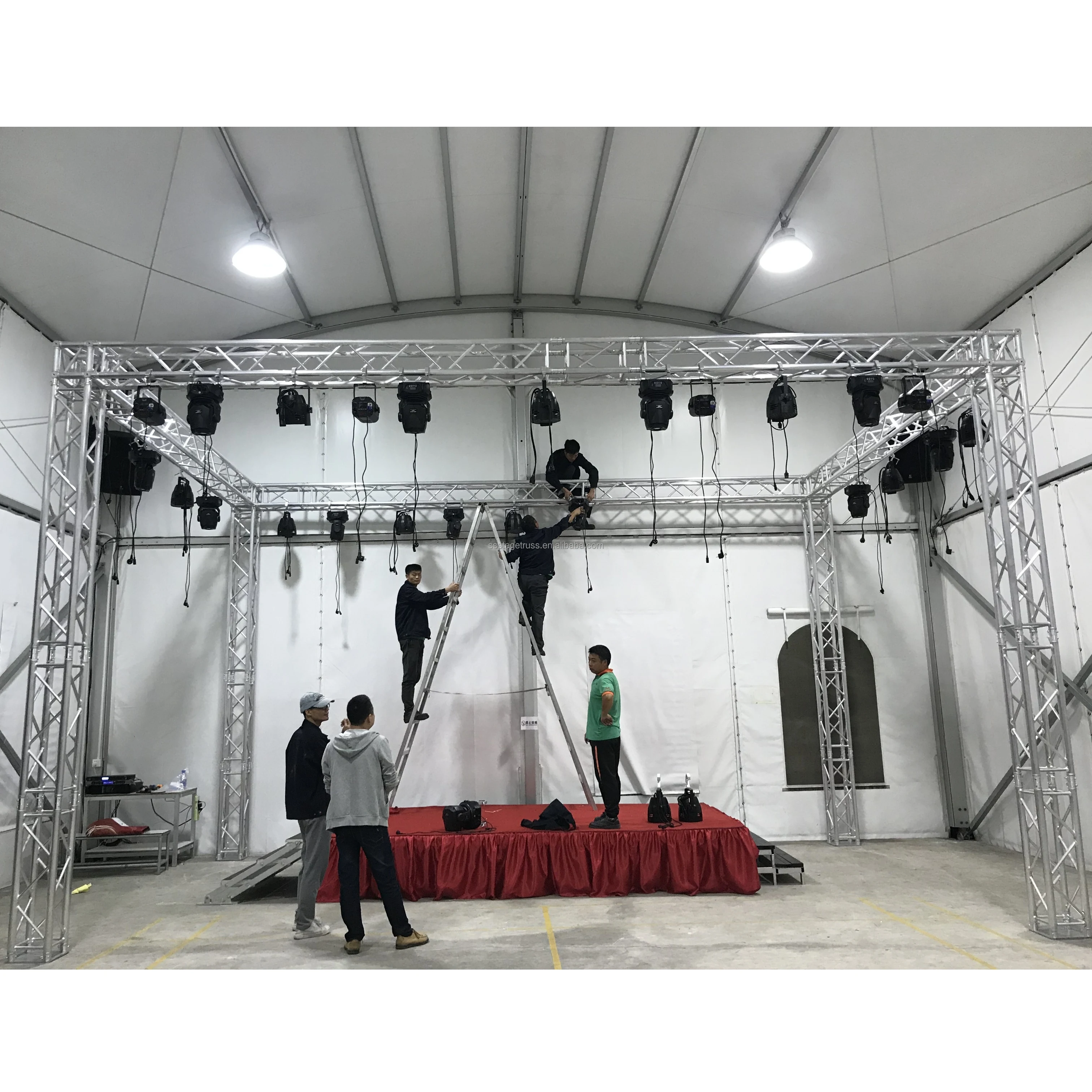 Aluminum Lighting Truss for Outdoor Event Wedding Party Stage Light Display Truss 200/289/290/300mm Mini Spigot Truss