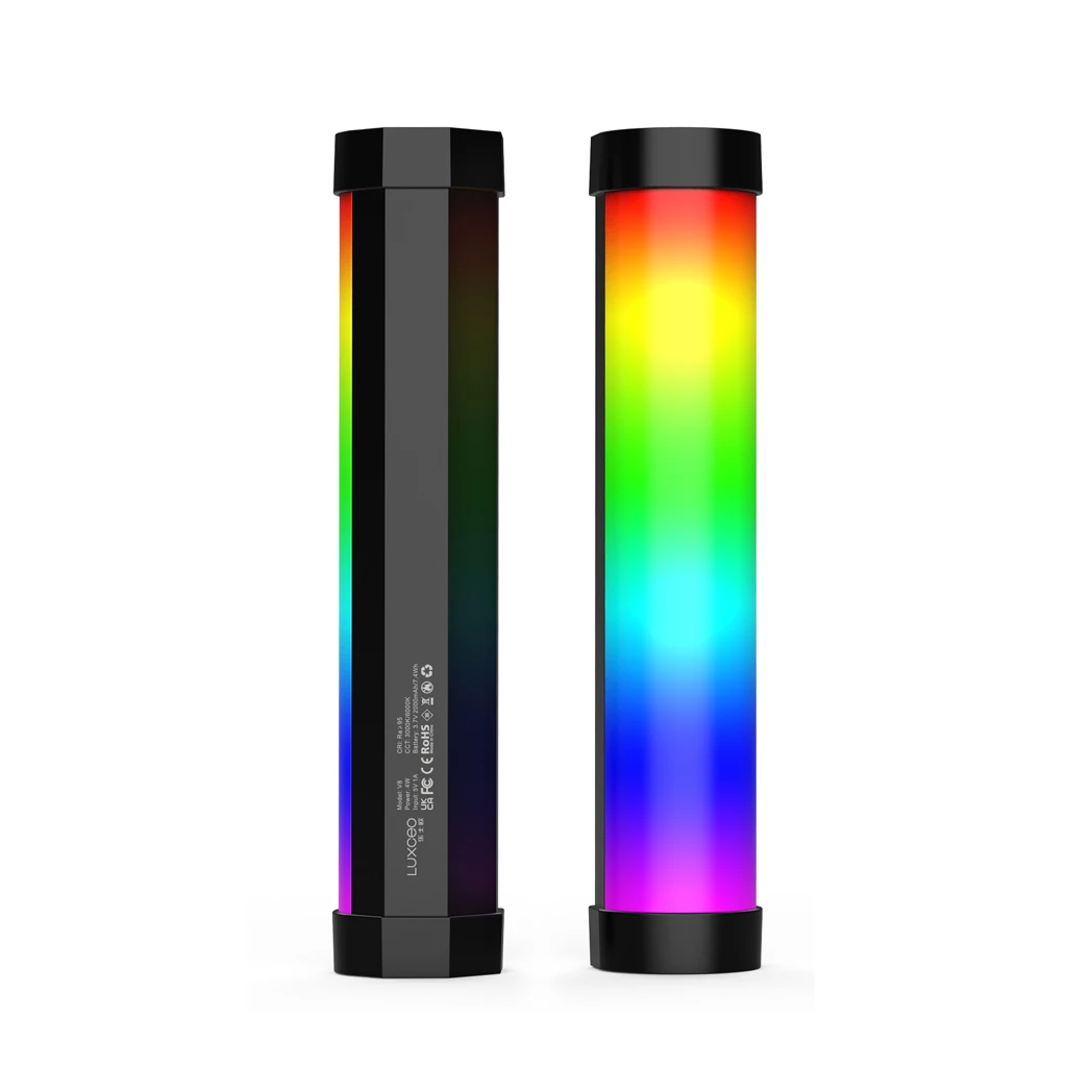 Luxceo V8 Portable LED Light Wand - RGB Colors & Rechargeable