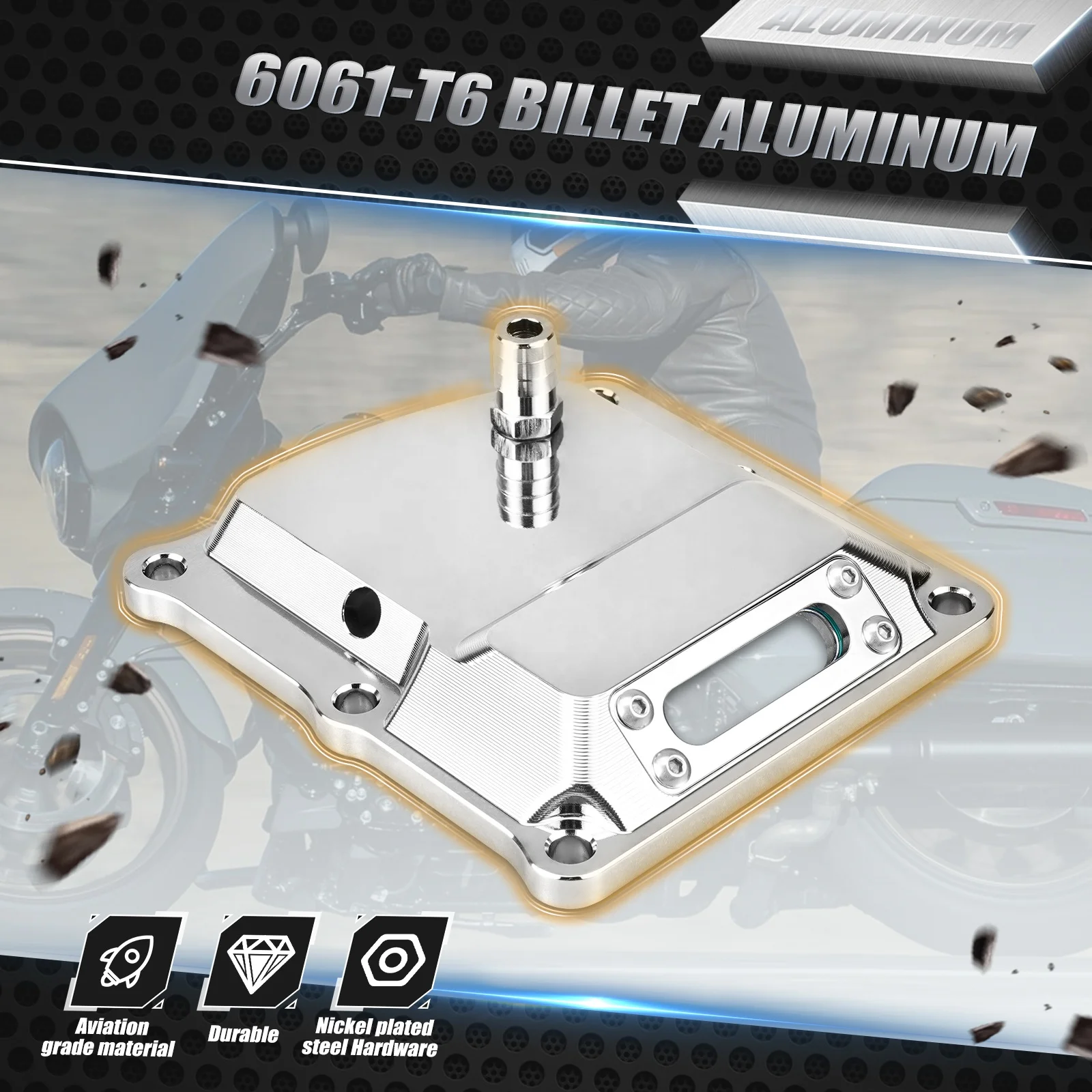 Nicecnc Vented Transmission Top Cover for Harley Road Glide