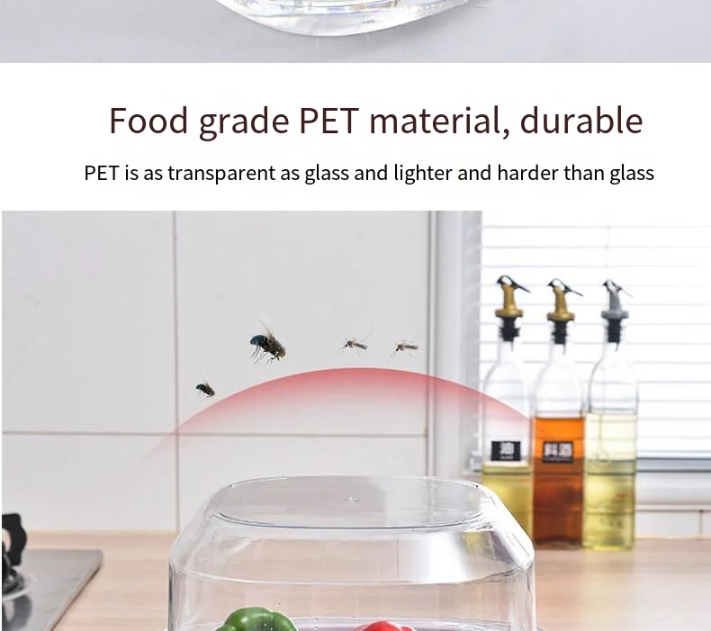 Light luxury PET transparent double drain basket Plastic vegetable basket household kitchen washing fruit and vegetable basket factory