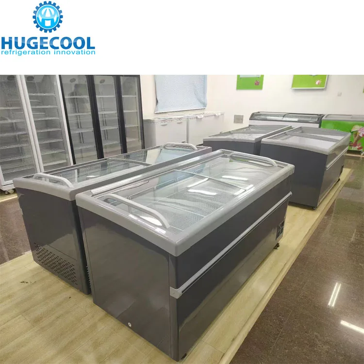 Commercial Supermarket Open Display Refrigerator showcase Chest Freezer for Ice Cream