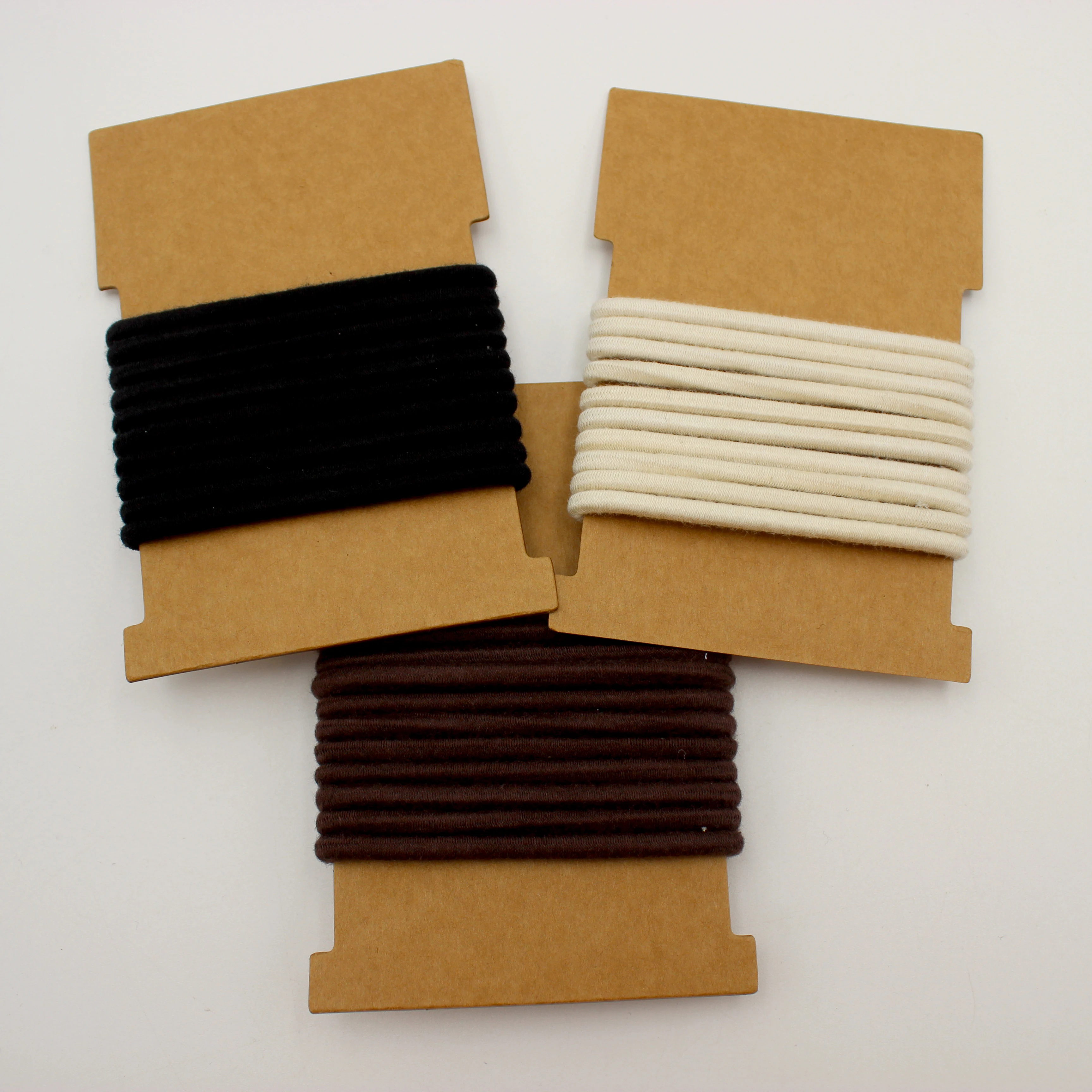 Оптовая продажа, индивидуальный логотип, Экологически чистая резинка из органического хлопка, эластичные биоразлагаемые резинки для волос