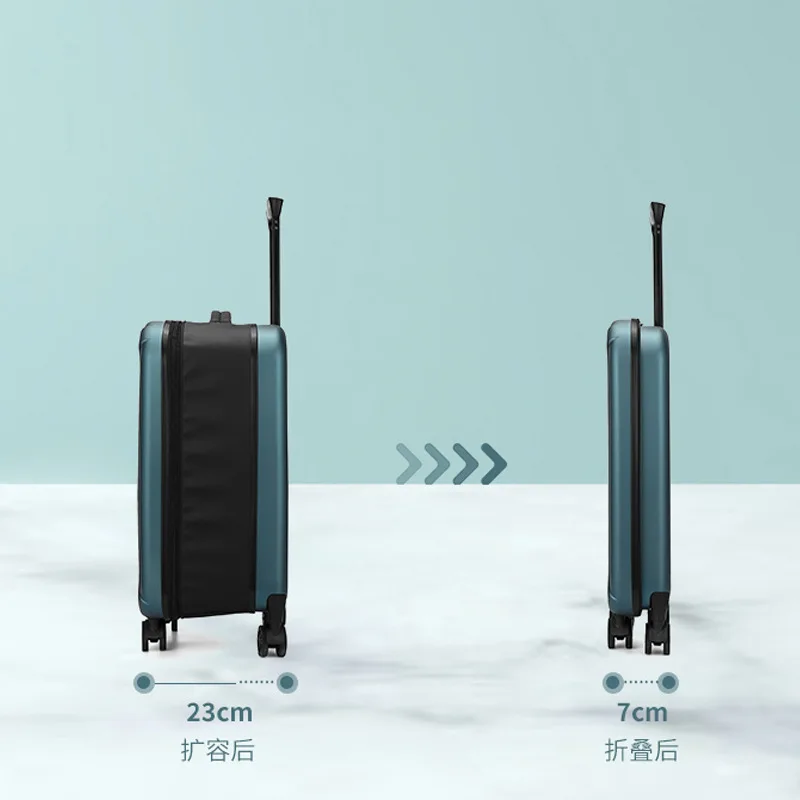 Big Wheels Luggage Large Capacity Cabin Baggage Set Compressible