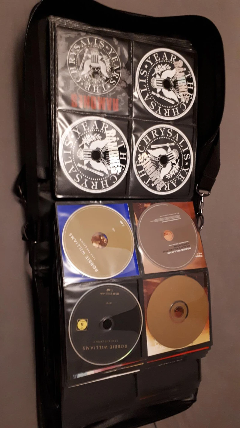 Factory  CD Case for 320 CDs Black DVD Storage Box with Shoulder Strap CDs DVDs Organizer Large Capacity