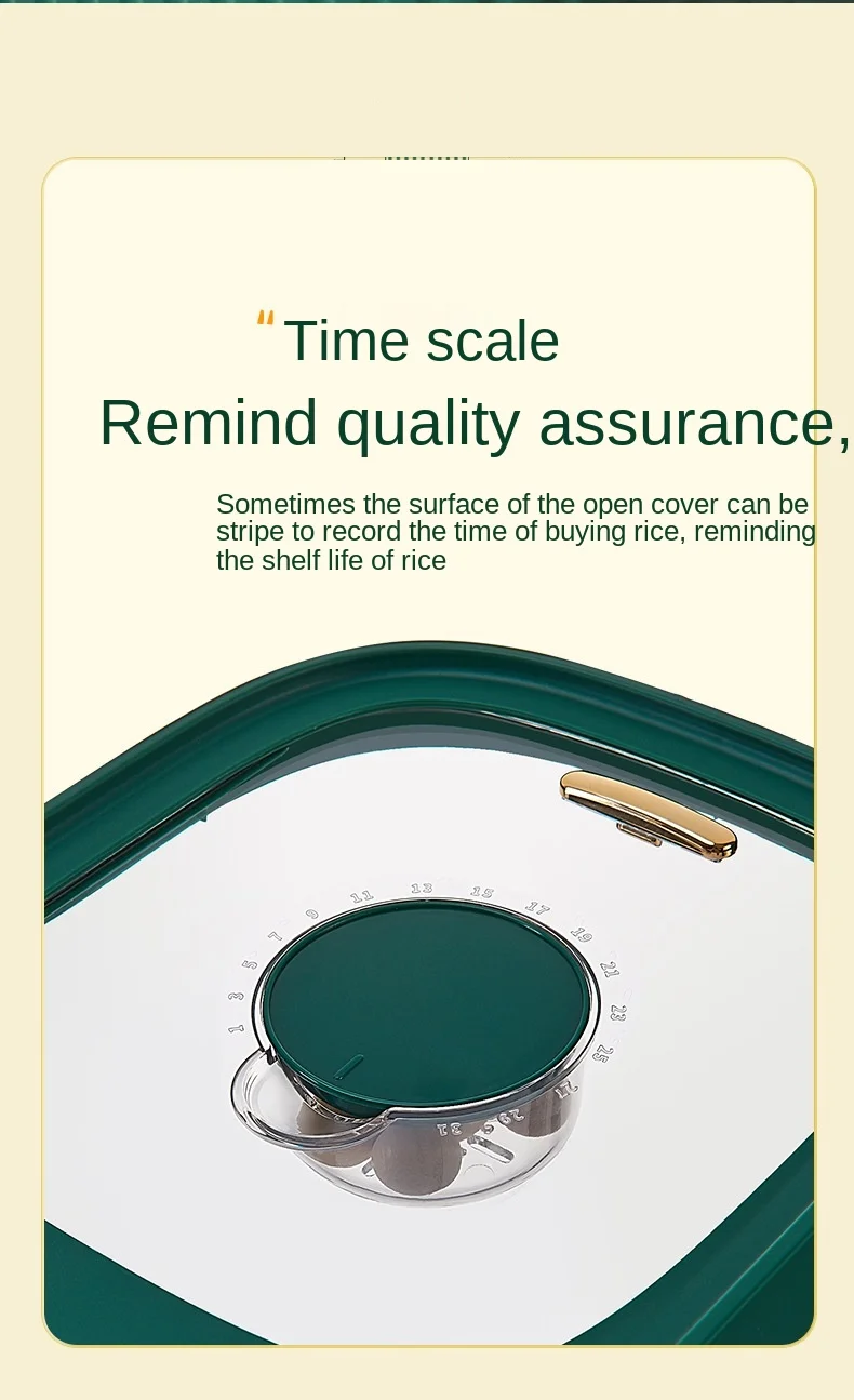 Plastic rice bucket sealed transparent pet storage barrels push-pull insect-proof moisture-proof rice storage box
