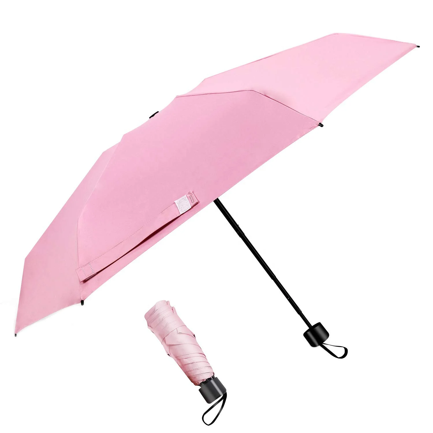 Mini Compact Folding Letter Sun Rain Umbrella Travel Parasol Portable Windproof 