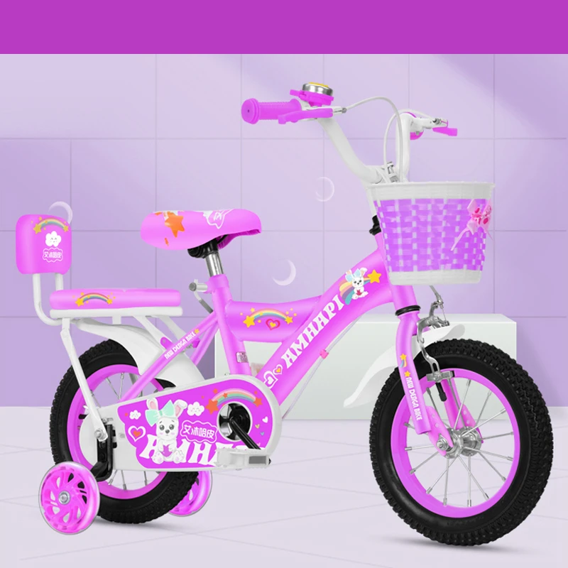 12 14 16 18 Inch Pink White Girls Bike Princess Kids Bicycles for  10 11 Years Children