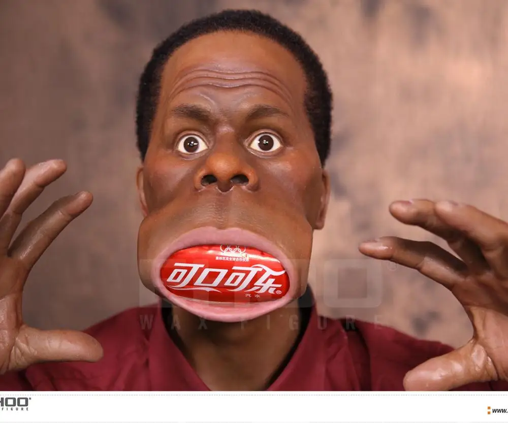 Realistic Custom Make Biggest Mouth Man Life Size Wax Figure for Sale