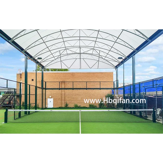 Factory Wholesale Popular Paddle Tennis Equipment Panoramic Padel Court Cover Roof  Price