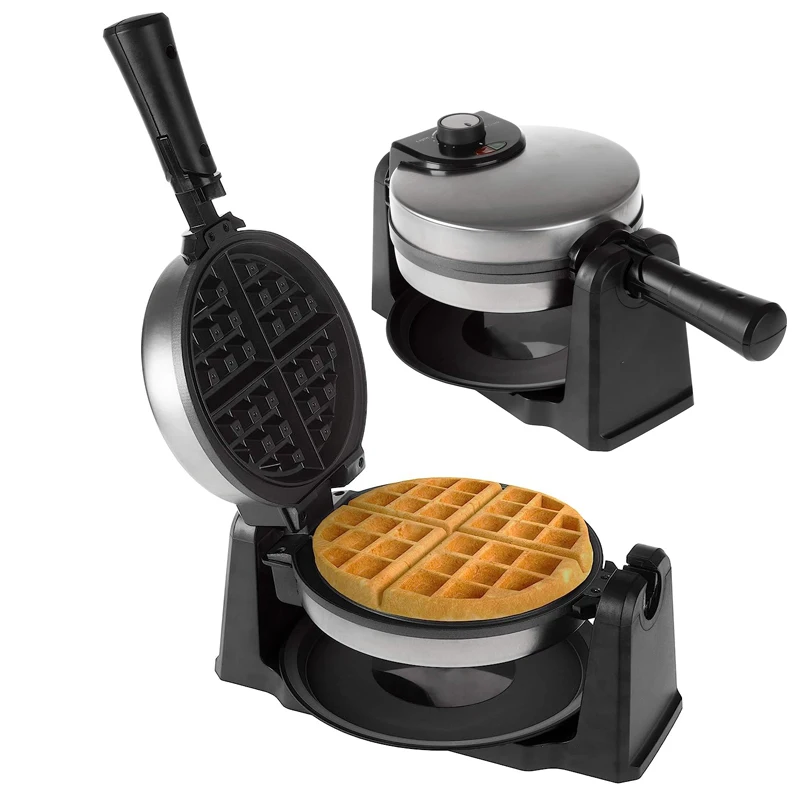 Belgian Waffle Maker Iron 180 Flip Double Waffle 8 Slices Rotating