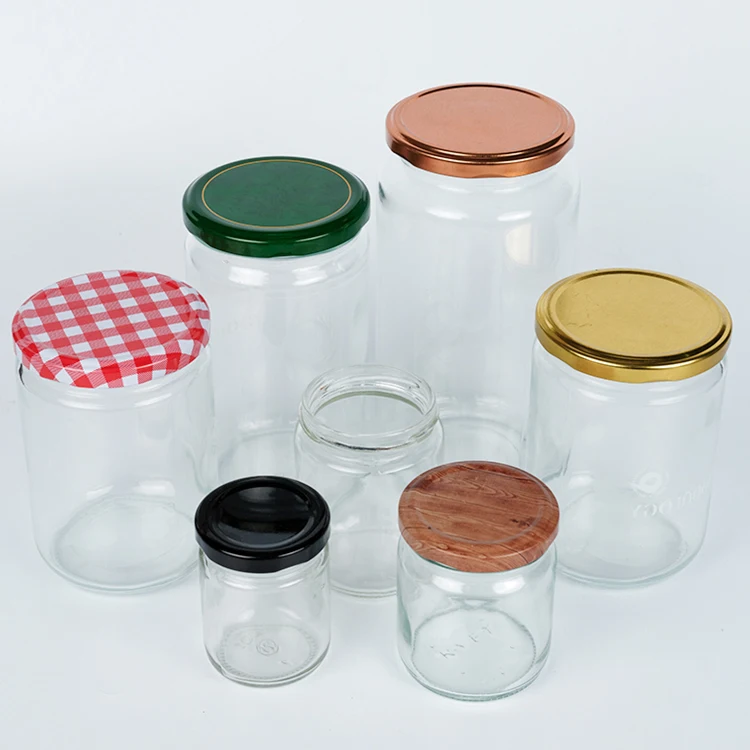 50ml 100ml 150ml 200ml 230ml 350ml 400ml 500ml Factory Wide Mouth Storage Jars Glass Caviar Jar With Lid