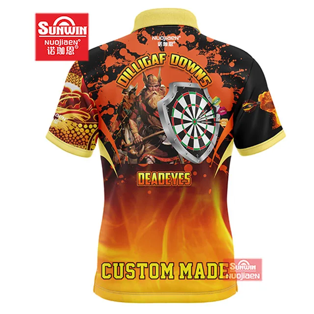 Source New design custom design darts polo shirt wholesale darts jersey  Sports running dart wear shirts on m.