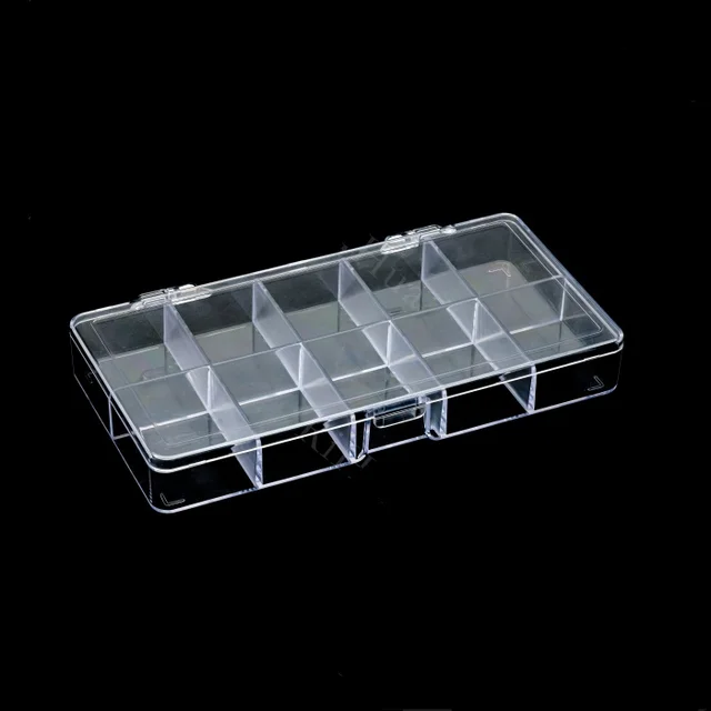 Large transparent fixed plastic display storage electronic component parts jewelry beads classification box