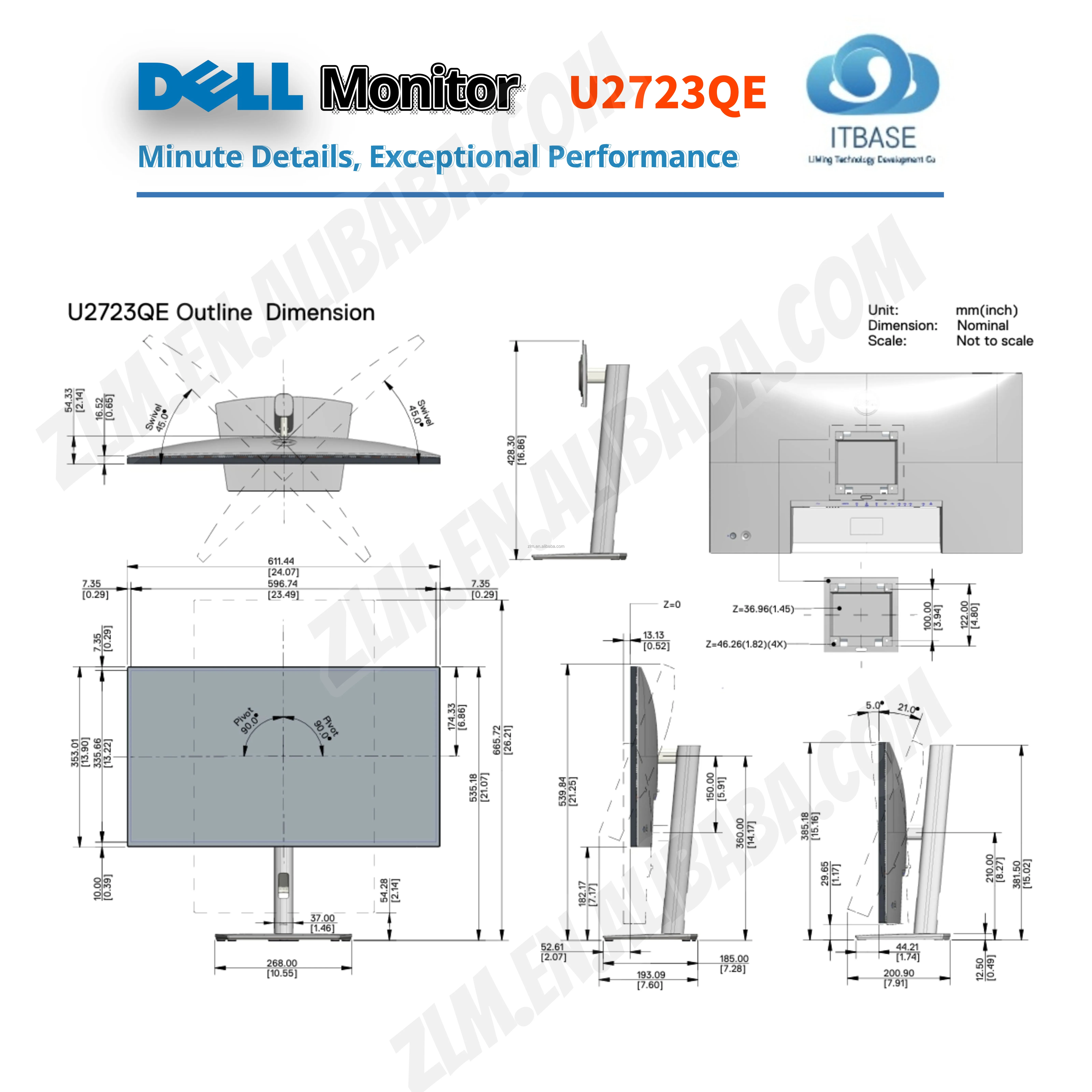 NVIDIA U2723QE 27-Inch 4K UHD USB-C Monitor - 3840x2160 Resolution 