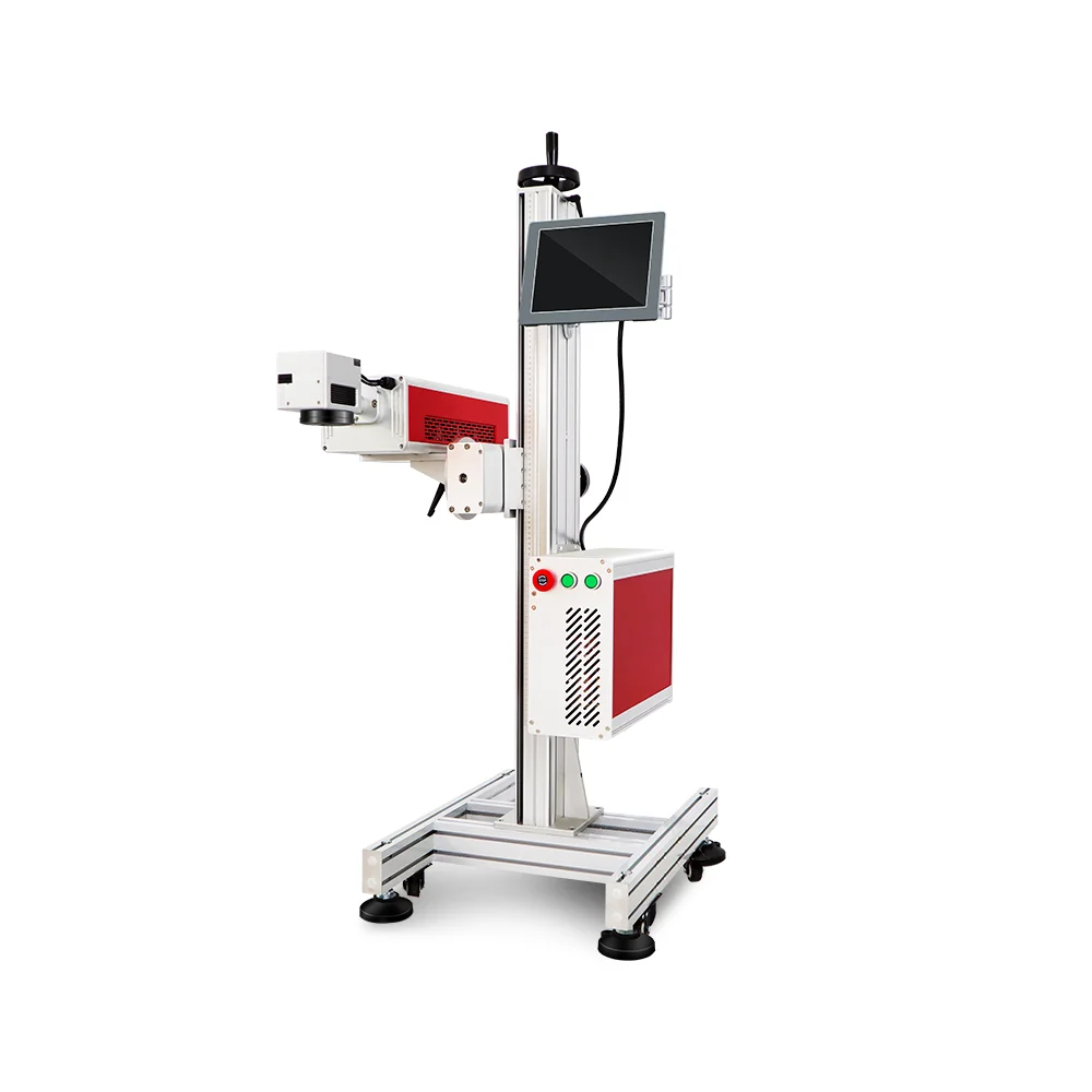 Automatic Production Line CO2 Flying  Laser Marking Machine 20w 30w 60W Laser Printer for Plastic Paper Carton Box