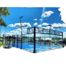 High-end  Professional  double super full view Paddle  Court Outdoor Sports 2024 Hot sale panoramic court padel