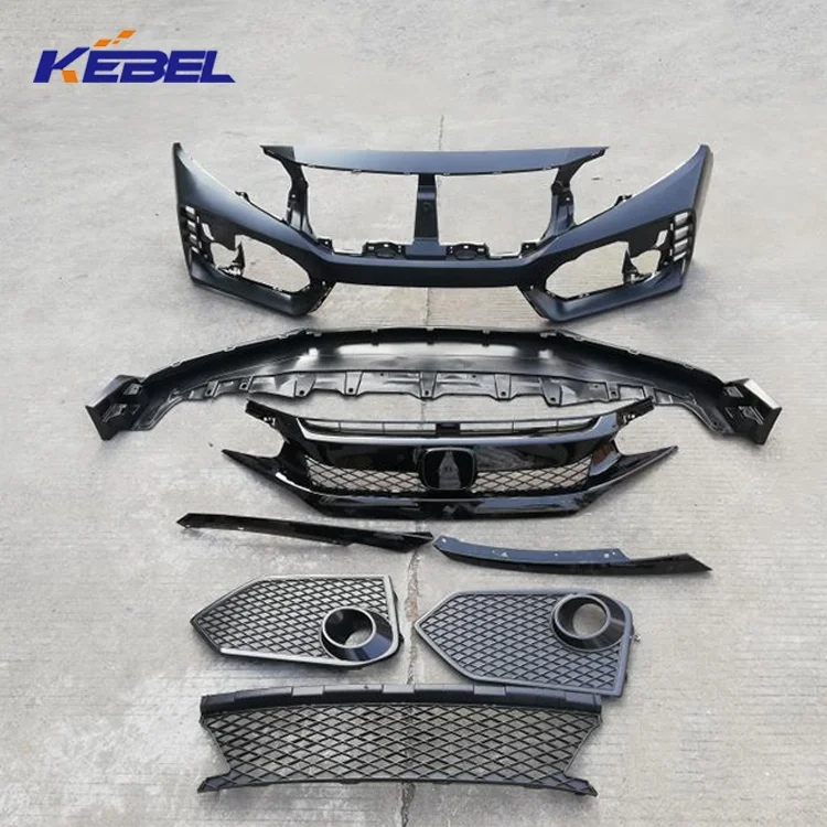 KEBEL Bumper Assembly Auto Body Systems Car Front Bumper Kit for Honda Civic TYPE R 2016 2017 2018 2019 2020 2021
