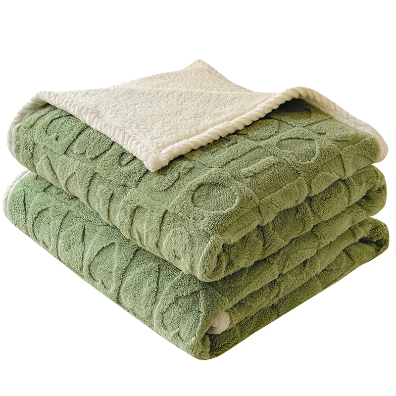 Double Layers Warm Blanket for Winter Vietnam Manufacture Customized Lamb Wool Blanket for Bed Sheet