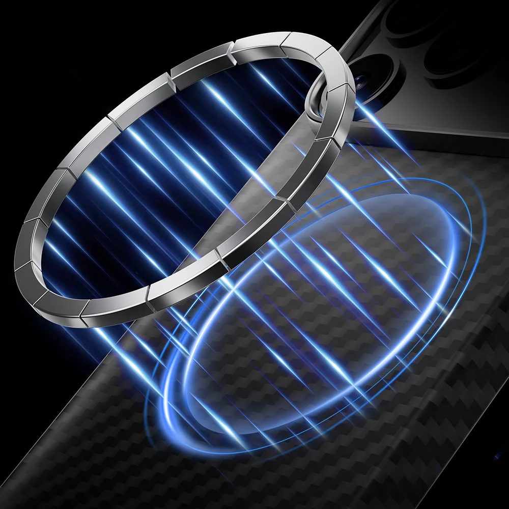 product luxury anti drop anti fingerprint kevlar carbon fiber aramid fiber magnetic mobile phone cover case for iphone 17 pro max 16 pro-2