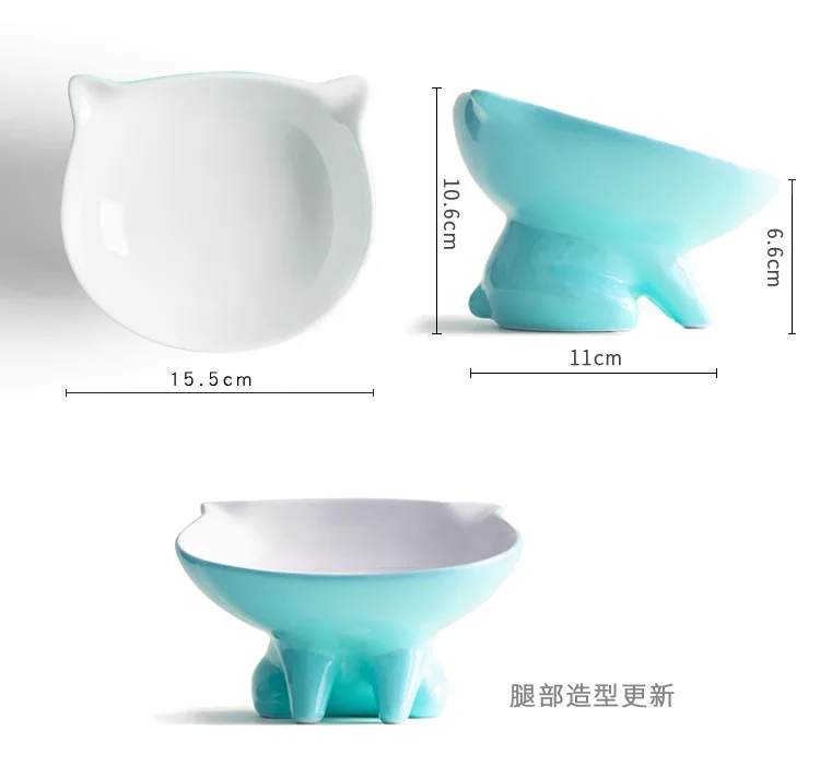 Wholesale Best Seller Eco-Friendly Cat Bowl Chubby Cute Pet Food Water Bowl Raised Design for Cats factory