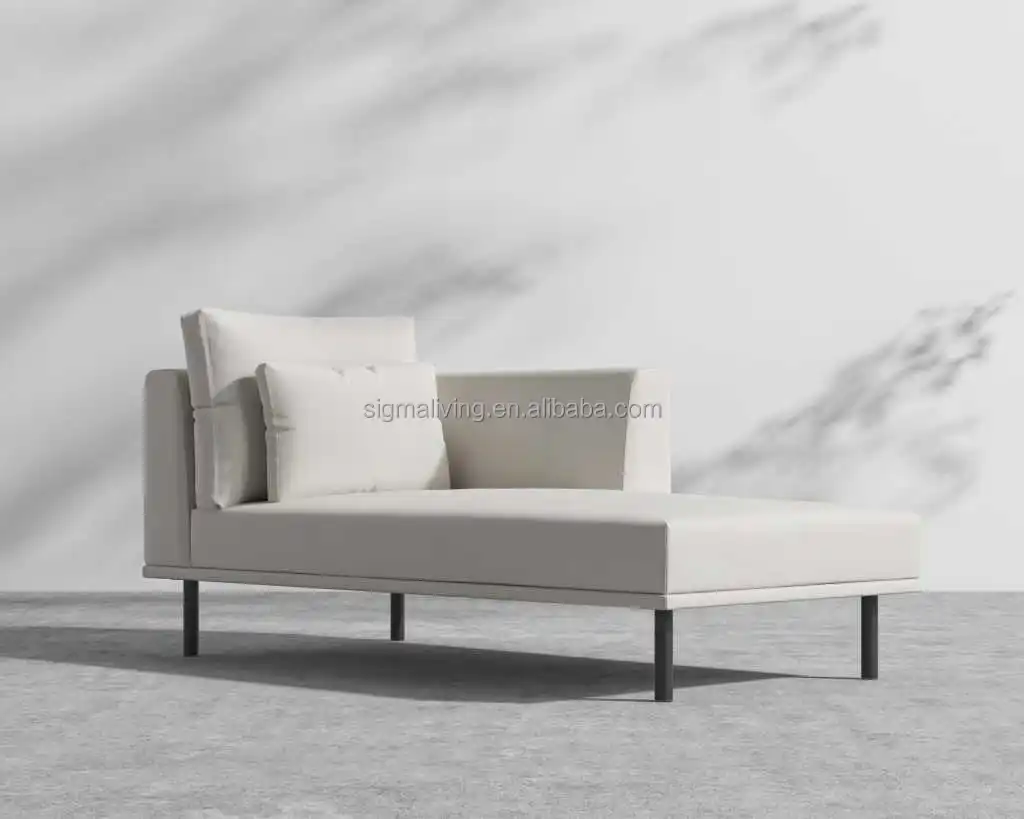 high quality outdoor furniture aluminum chaise patio sofa garden furniture lounge