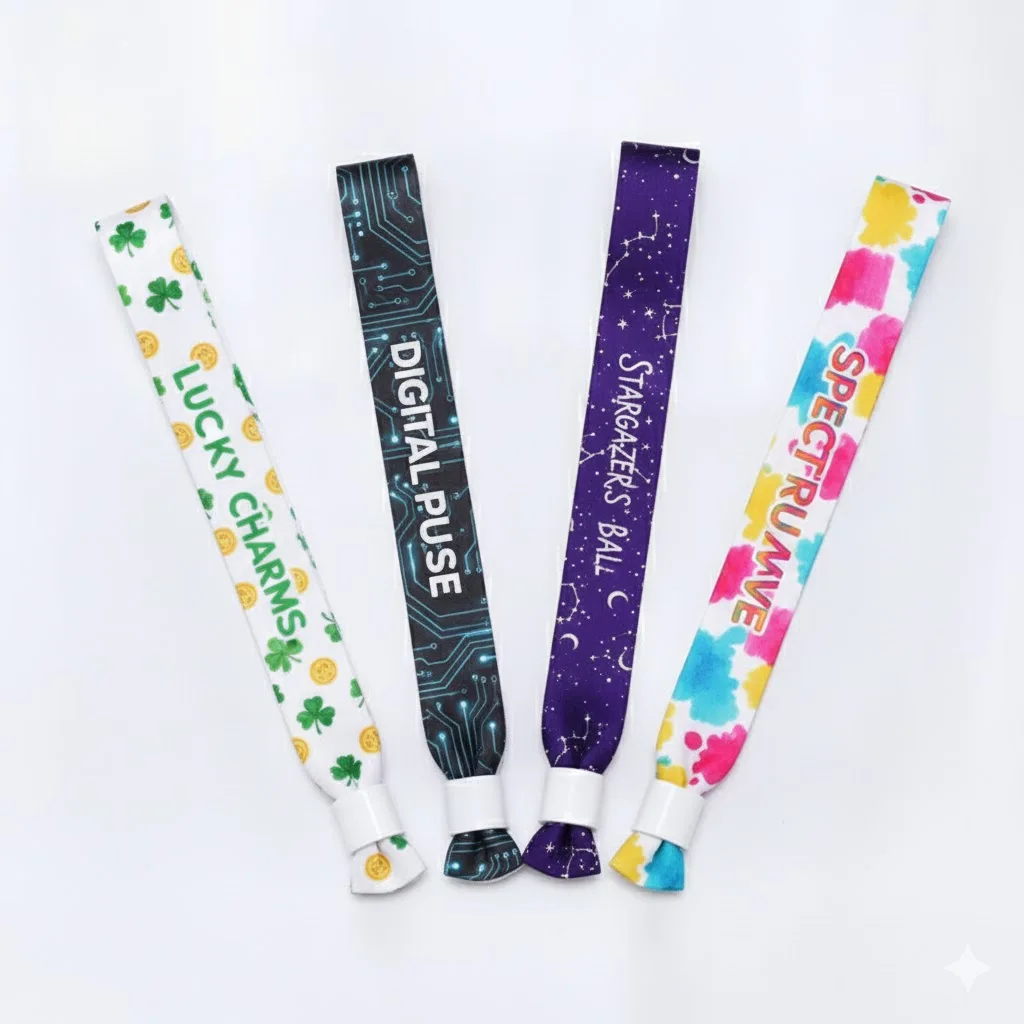 product best selling environmentally friendly rpet custom fabric wristband with slide lock for vip concert festival-9