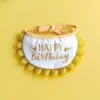 Yellow glitter bib