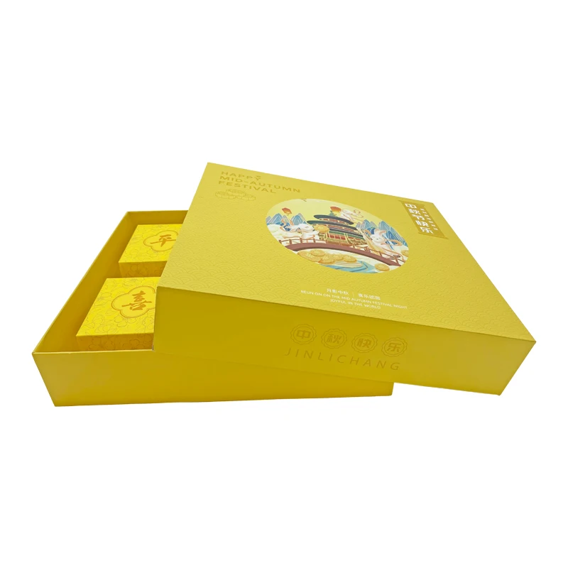 Custom Design Recyclable Paper Gift Box Hard Rigid Lid Base Gift Box with UV Printing for Sweet Candies Cookies & Food Packaging