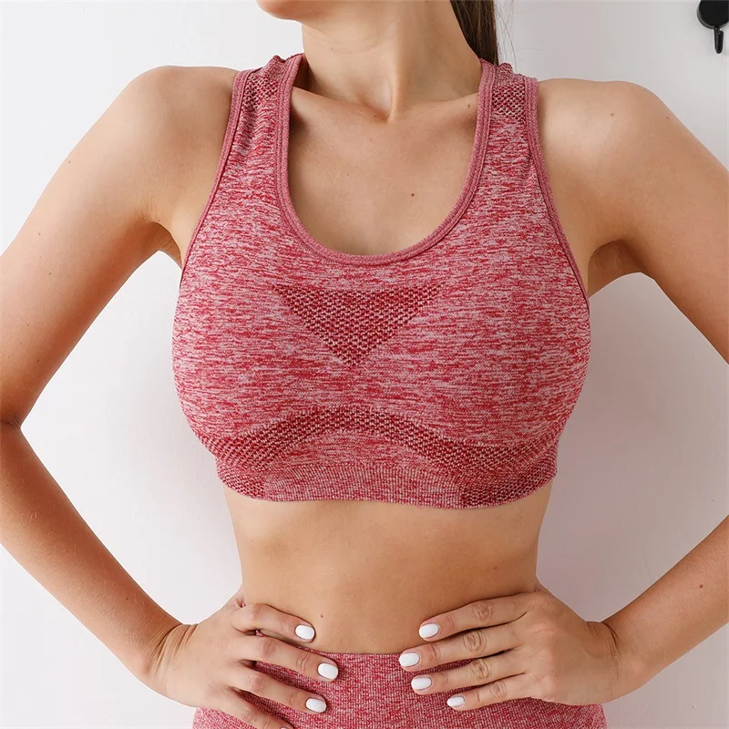 Soutien-gorge de sport pour femmes Yoga Fitness Anti-impact Running Gym Top Outdoor Sans couture Soutien-gorge sport