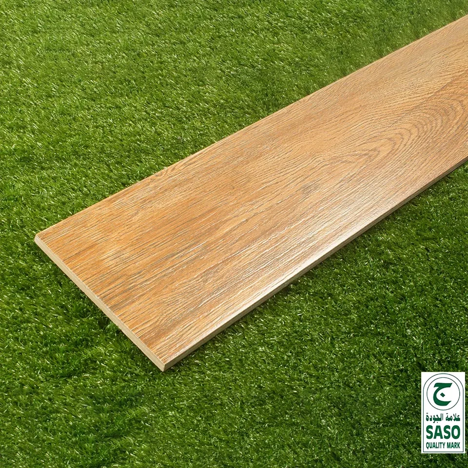 Foshan Anti slip Kajaria Rustic Ceramic Wood Finish Tiles