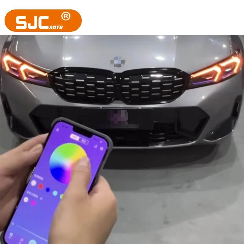SJC DRL LED RGB Module for BMW F40 F30 F10 F22 F80 G20 G30 G08 G22 X5 X6 G20 M3 M5 Headlight Module Yellow Red Green Blue Amber