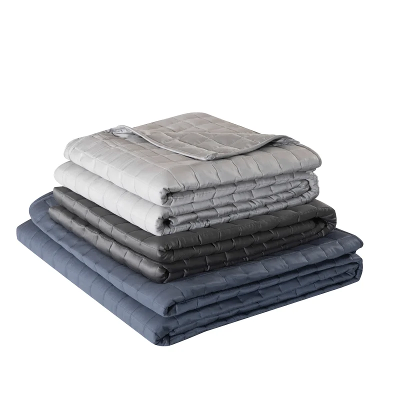 Coperta pesante 60x80 "Queen Size 20lbs estate trapunta in morbido cotone traspirante coperta ponderata per il sonno per adulti