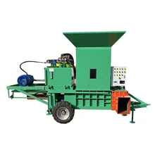 Hay Grass Feed Straw Alfalfa Square Horizontal Baling Packing and Pressing Machine for Rice Husk