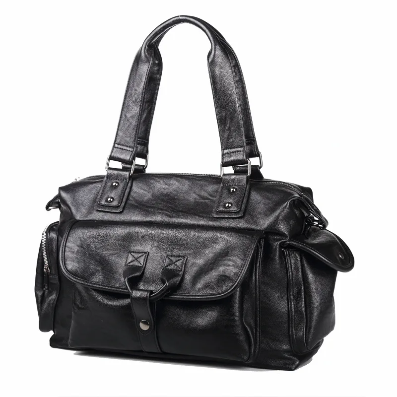 Wholesale Custom New Design Short Distance Weekend Bag Waterproof Large Men Duffle Bag PU Leather Travel Bag