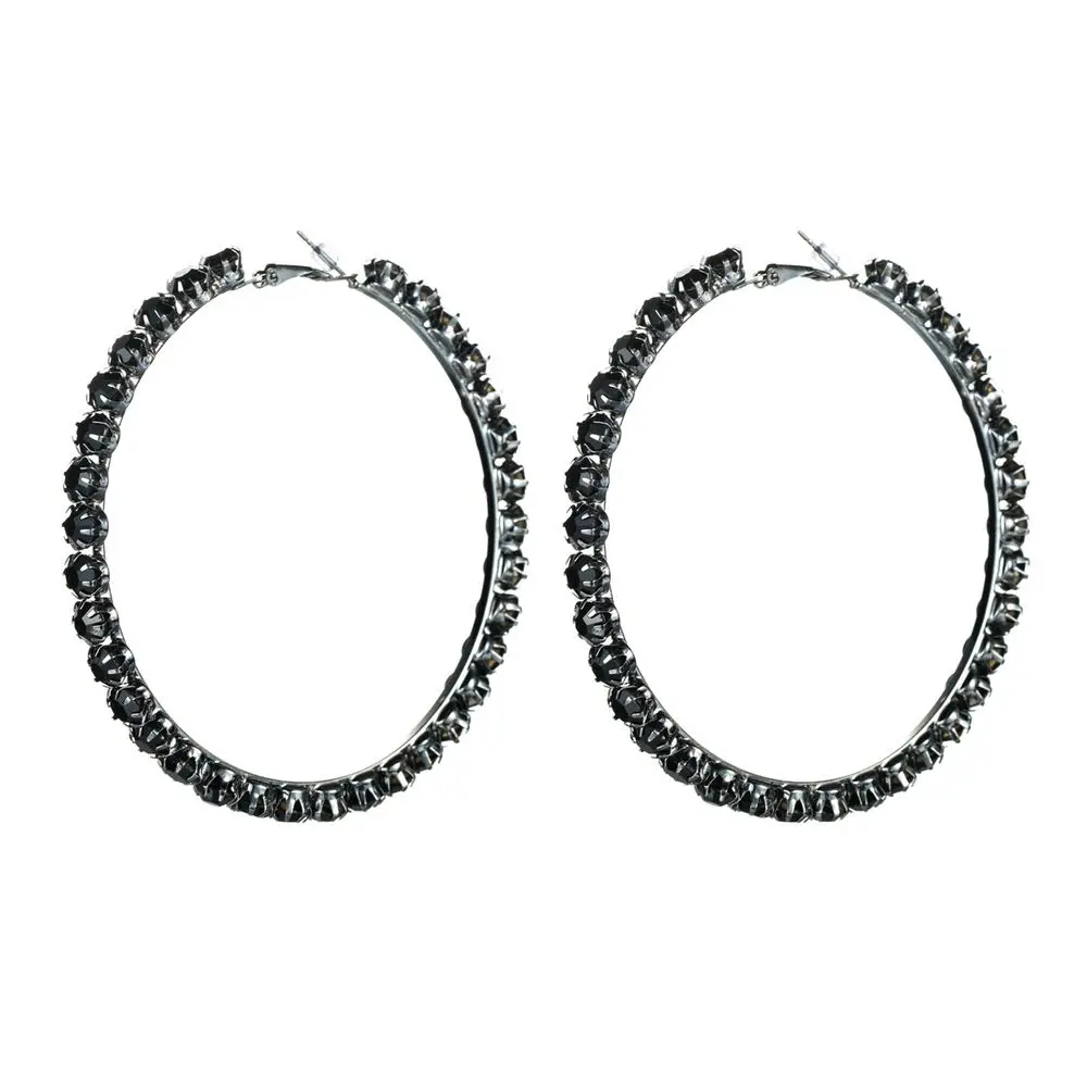 Extra Large Black Hoop Earrings For Men Black Stainless 54 OFF