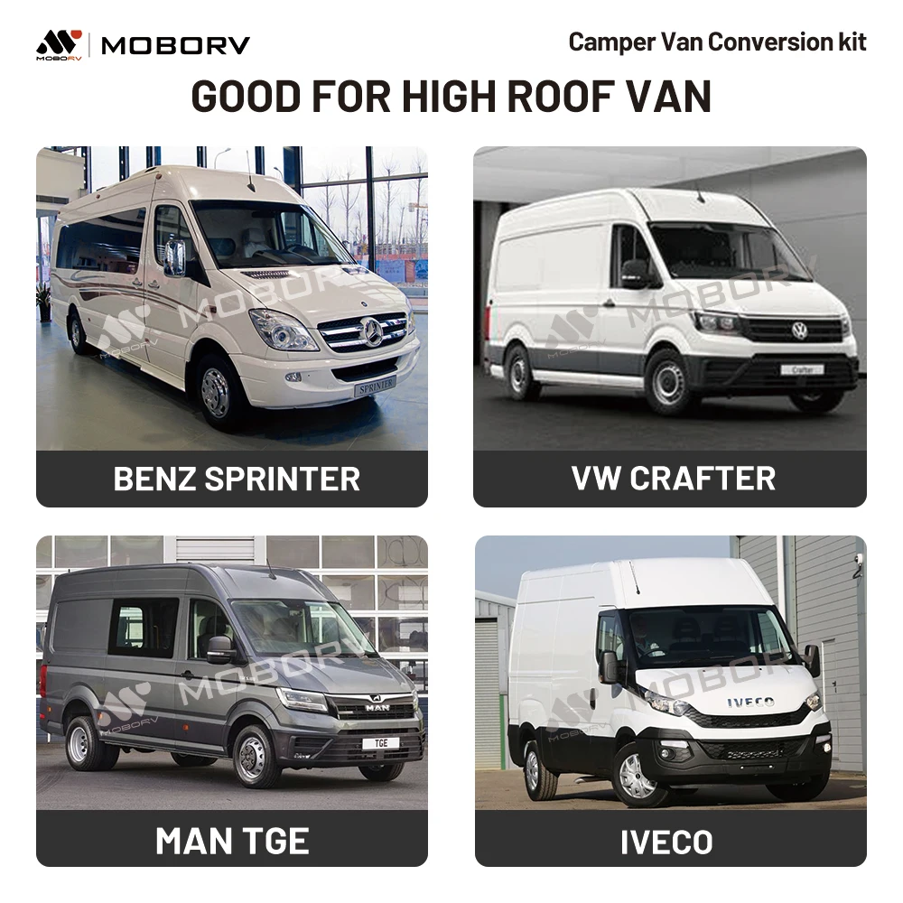 MOBORV Sprinter Crafter MAN IVECO Camper Van Conversion Kit Light Weight Cabinet CE Certified Appliance DYI Flat Pack Kitchen