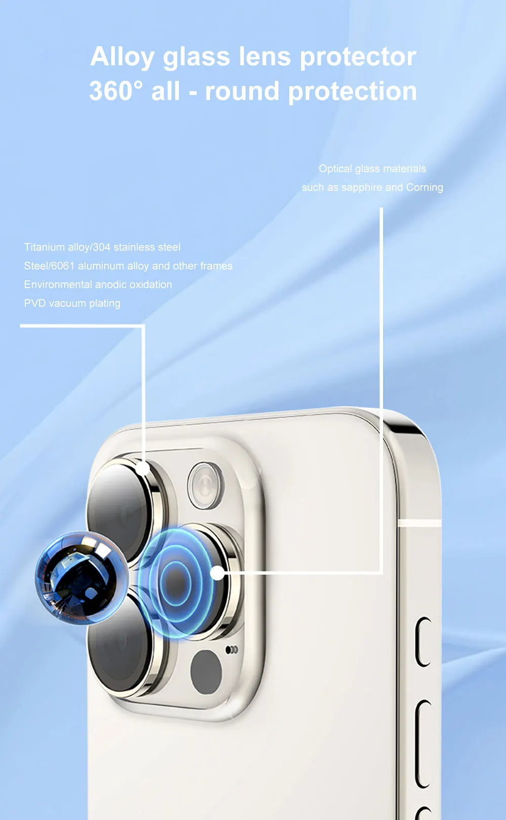 product camera lens protector for iphone 17 pro max ultra tough hd individual lens protector scratch resistant ultra thin tempered glass-4