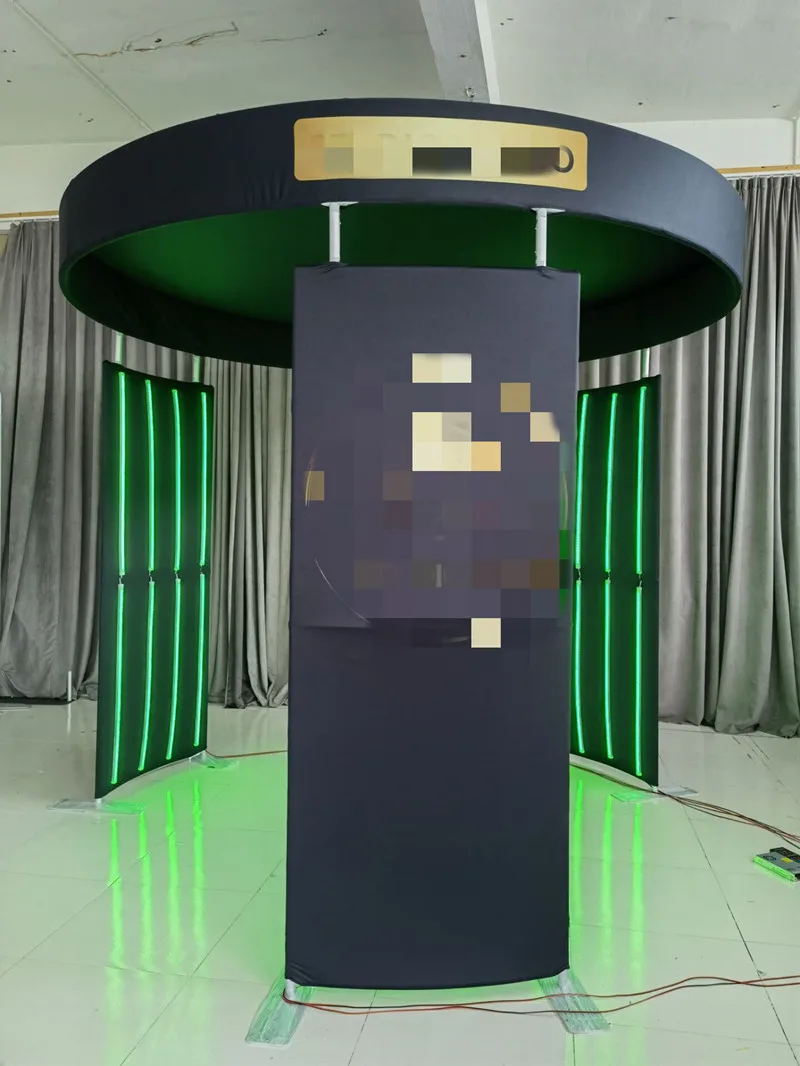 High Quality Photo Booth Green Screen Spiral Enclosure Backgrounds