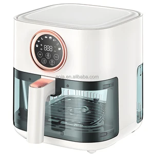 CE Approval Glass Pot air Fryer Smart Control Electric Deep Digital air Fryer with Transparent Plastic Housing Glass Pot