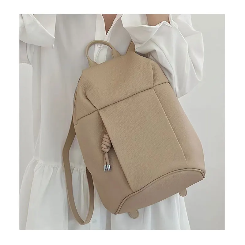 Factory Supply School Bag Full Grain Leather for Female Genuine Cowhide Backpack Bag for Women Leather Women’s Backpacks