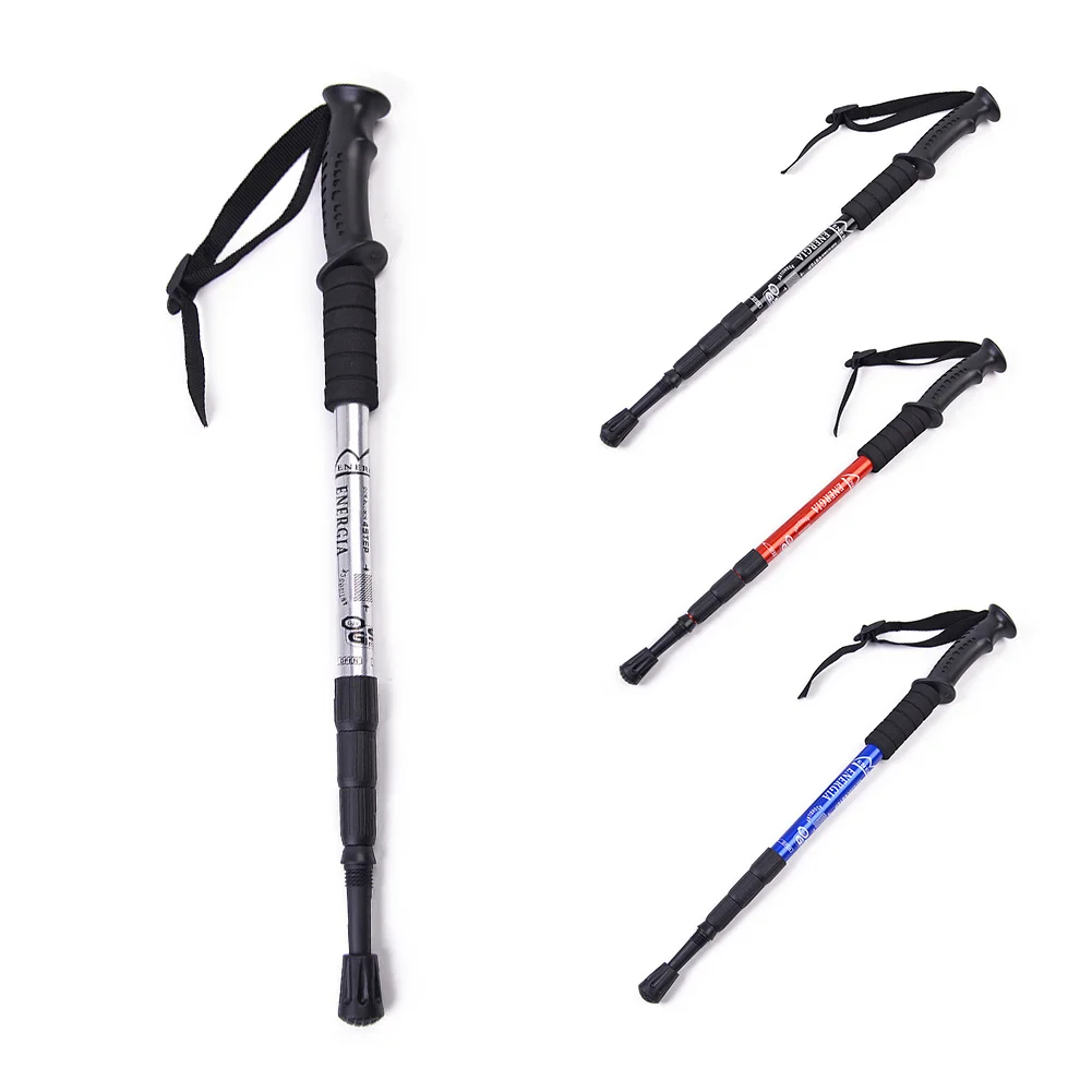 Pair of 2 Trekking Poles Walking Hiking Sticks Anti-shock Adjustable Alpenstock