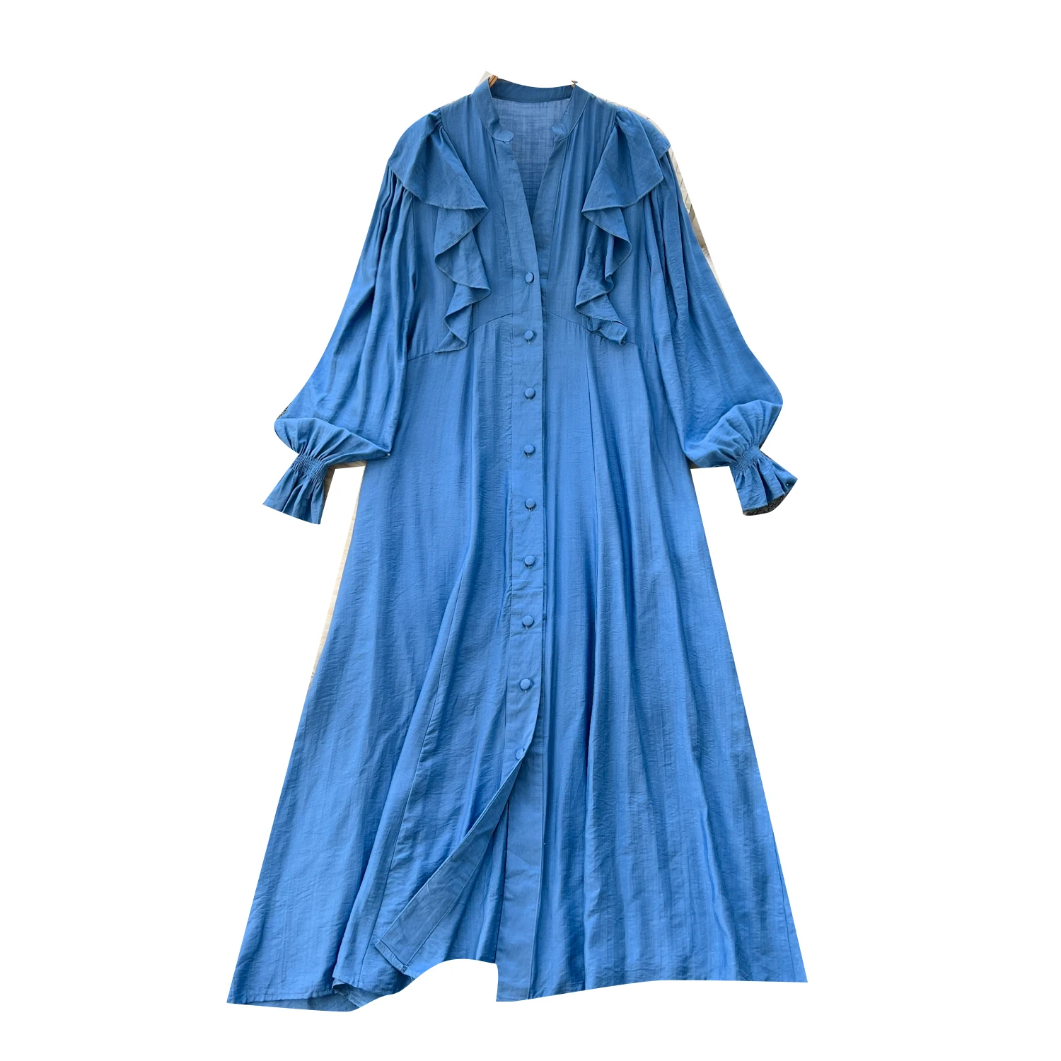 sachin and babi light blue dress Winter Slim Casual Midi Dress for Women Long Sleeve Empire Ruffled Shift  Lace Dress Black Yellow