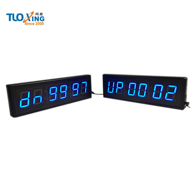 2.3 Inch 6 Digit 7 Segment Indoor Count Up Timer Countdown Digital