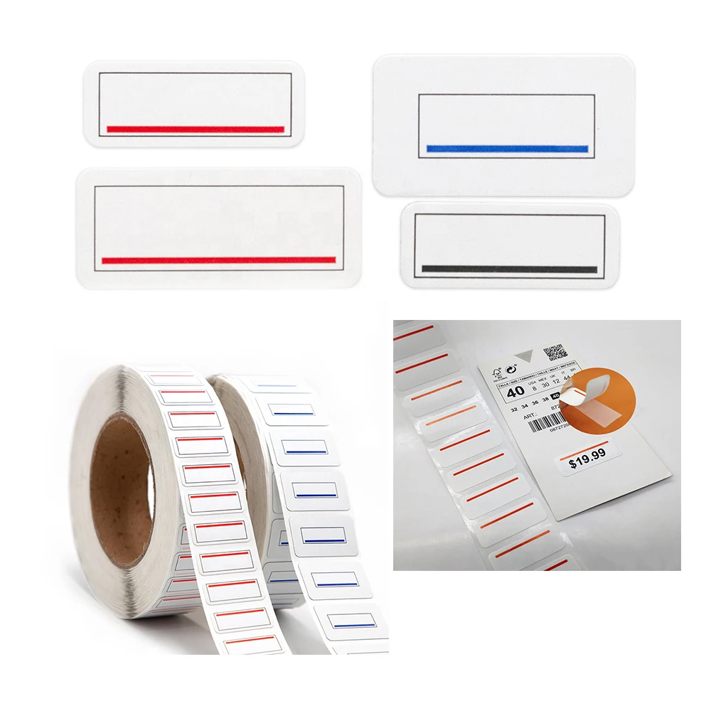 Custom Foam Garment Price Tag Piggi Back Label Sticker,Clothing Blue