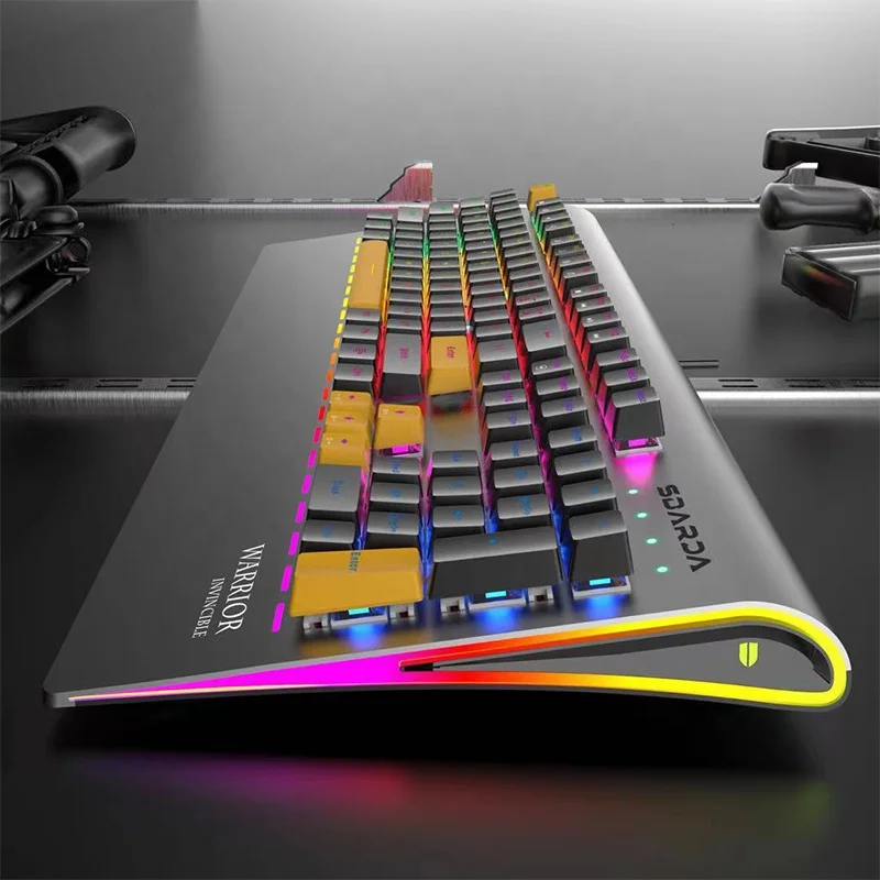 Hot Sales USB R8 Designer Aluminum SBARDA Keyboard Top Panel Gaming RGB Mechanical Keyboard for Laptop Computer