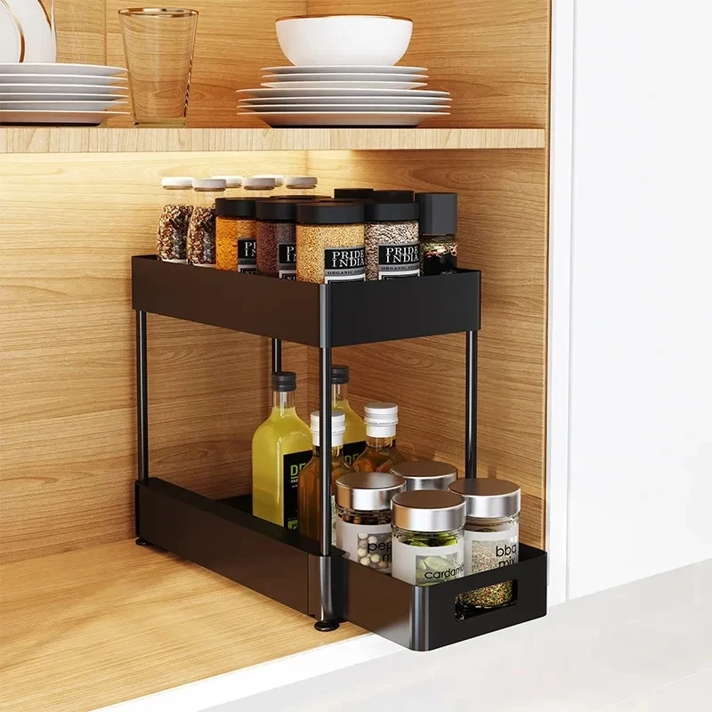 cucina sotto lavello bagno scaffali 2 strati di stoccaggio cremagliera  cucina accessori per il bagno collezione organizzatore cesti