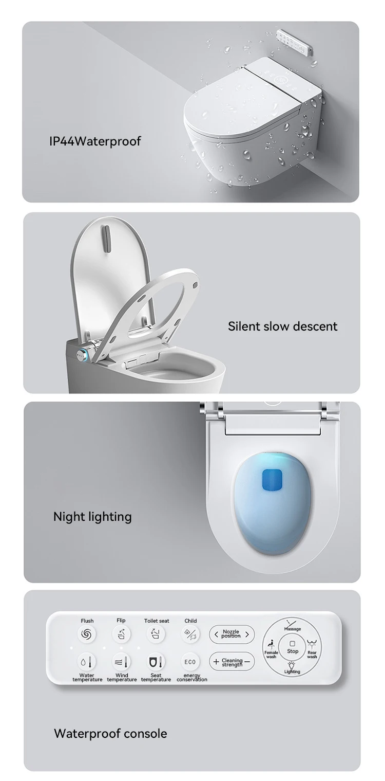 Luxury Wall Mounted Wall Hung Toilet Hidden Water Tank Bathroom