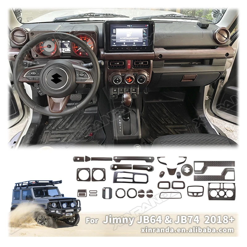 Jimny JB74 JB64 JC74 Wood Grain Interior Decoration Accessories